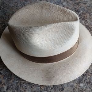 Dobbs Fifth Avenue Men's Havana Genuine Shantung Hat Size 7 1/4 7 1/8